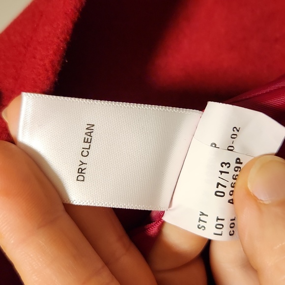 Red Burgundy Wool Coat - Picture 6 of 12